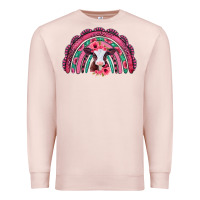 Pale Pink valentines day pink gemstones baby calf rainbow Premium Sweatshirt - Jasminsmagicworld