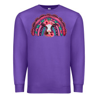 Purple valentines day pink gemstones baby calf rainbow Premium Sweatshirt - Jasminsmagicworld