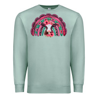 Seafoam valentines day pink gemstones baby calf rainbow Premium Sweatshirt - Jasminsmagicworld