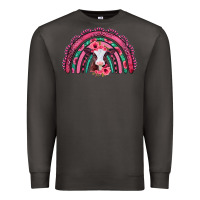 Smoke valentines day pink gemstones baby calf rainbow Premium Sweatshirt - Jasminsmagicworld