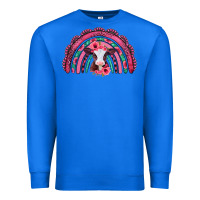 True Royal valentines day pink gemstones baby calf rainbow Premium Sweatshirt - Jasminsmagicworld