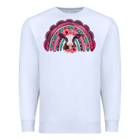 White valentines day pink gemstones baby calf rainbow Premium Sweatshirt - Jasminsmagicworld