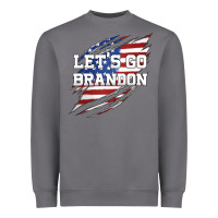 Storm Let's Go Brandon Ripped Cloth with American Flag Heavyweight Sweatshirt - Jasminsmagicworld