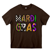 Chocolate Brown mardi gras copy Heavy Core Tee - OliviaCreatesArt