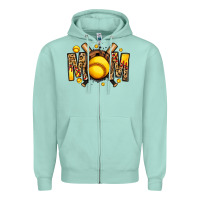 Seafoam softball mom Zipper Hoodie - Jasminsmagicworld