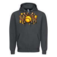 Smoke softball mom Zipper Hoodie - Jasminsmagicworld