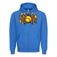 True Royal softball mom Zipper Hoodie - Jasminsmagicworld