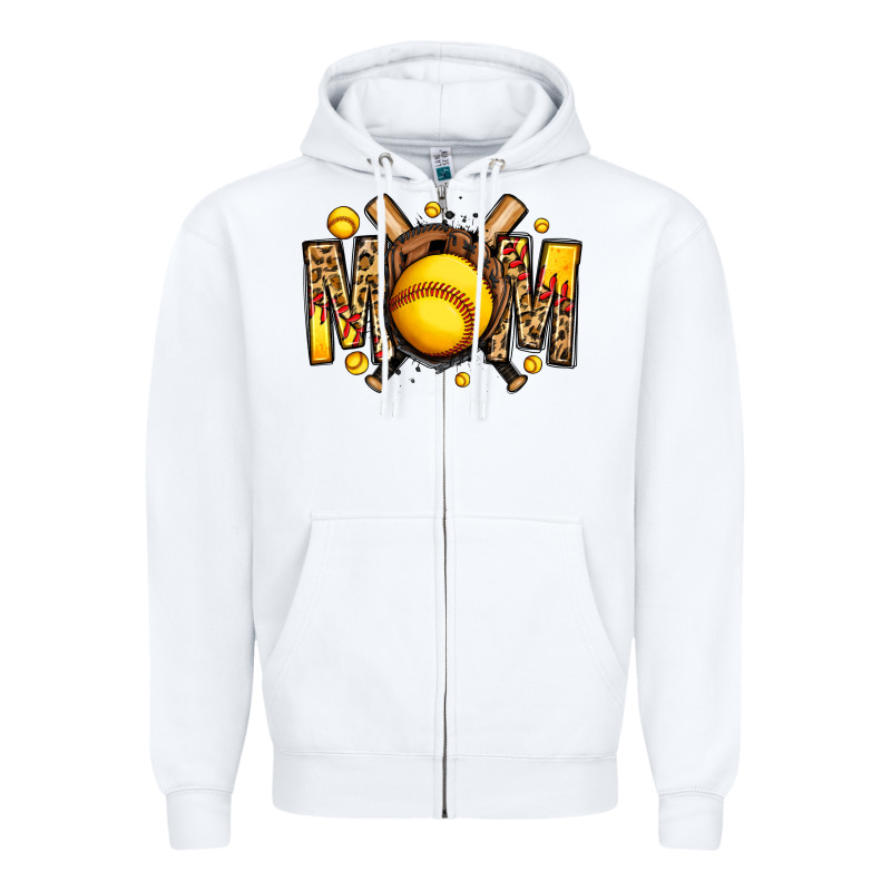 Softball Mom Zipper Hoodie by Jasminsmagicworld | Teevron
