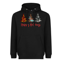 Black happy holidays christmas trees Heavyweight Hoodie - Jasminsmagicworld