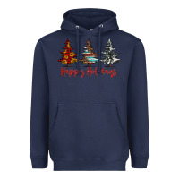 Navy happy holidays christmas trees Heavyweight Hoodie - Jasminsmagicworld