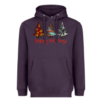 Plum happy holidays christmas trees Heavyweight Hoodie - Jasminsmagicworld