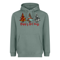 Sage happy holidays christmas trees Heavyweight Hoodie - Jasminsmagicworld