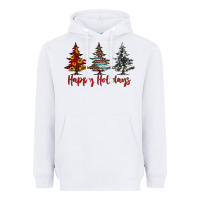 White happy holidays christmas trees Heavyweight Hoodie - Jasminsmagicworld
