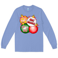 Colony Blue merry christmas ball Long Sleeve Tee - CowhideDigitalArt