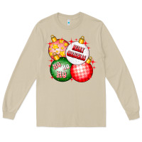 Mushroom merry christmas ball Long Sleeve Tee - CowhideDigitalArt