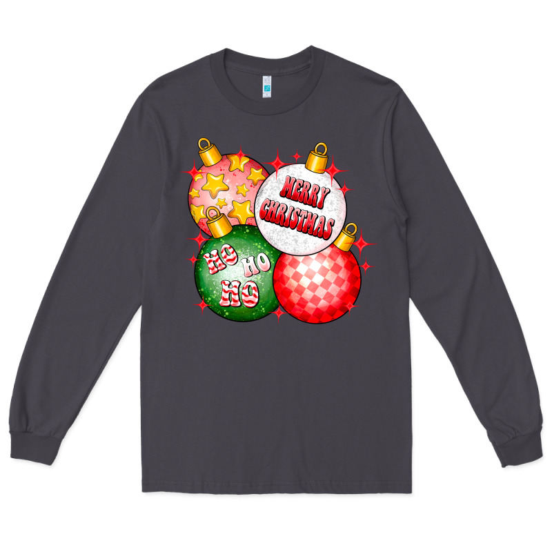 Merry Christmas Ball Long Sleeve Tee by CowhideDigitalArt | Teevron
