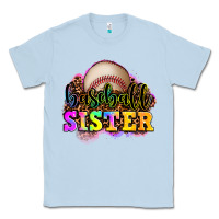 Dusty Blue baseball sister Classic Tee - OliviaCreatesArt