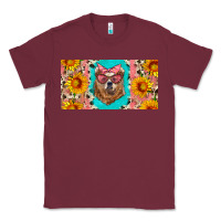 Burgundy mama bear with sunflowers and glasses license plate Classic Tee - Artiststas