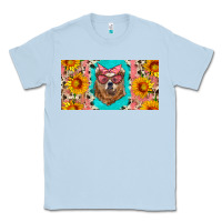 Dusty Blue mama bear with sunflowers and glasses license plate Classic Tee - Artiststas