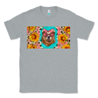 Heather Grey mama bear with sunflowers and glasses license plate Classic Tee - Artiststas