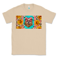 Mushroom mama bear with sunflowers and glasses license plate Classic Tee - Artiststas