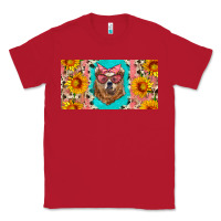 Red mama bear with sunflowers and glasses license plate Classic Tee - Artiststas