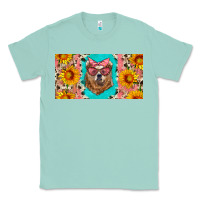 Seafoam mama bear with sunflowers and glasses license plate Classic Tee - Artiststas