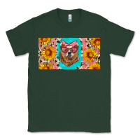Sports Green mama bear with sunflowers and glasses license plate Classic Tee - Artiststas