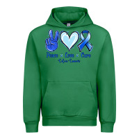 Emerald Peace Love Cure Colon Cancer Urban Hoodie - Jasminsmagicworld