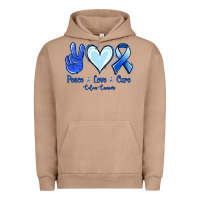 Pigment Burro Peace Love Cure Colon Cancer Urban Hoodie - Jasminsmagicworld