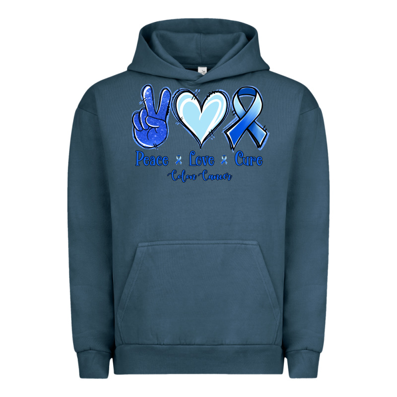 Peace Love Cure Colon Cancer Urban Hoodie by Jasminsmagicworld | Teevron