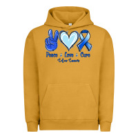 Pigment Peanut Butter Peace Love Cure Colon Cancer Urban Hoodie - Jasminsmagicworld