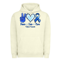 Pigment Pistachio Peace Love Cure Colon Cancer Urban Hoodie - Jasminsmagicworld