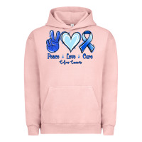 Pigment Salmon Peace Love Cure Colon Cancer Urban Hoodie - Jasminsmagicworld