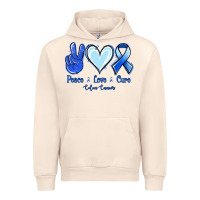 Sandshell Peace Love Cure Colon Cancer Urban Hoodie - Jasminsmagicworld