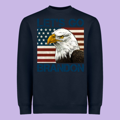 American Bald Eagle Let's Go Brandon Heavyweight Sweatshirt Designed By Jasminsmagicworld