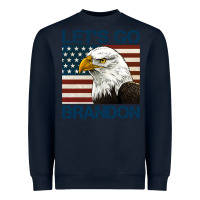 Navy american bald eagle let's go brandon Heavyweight Sweatshirt - Jasminsmagicworld