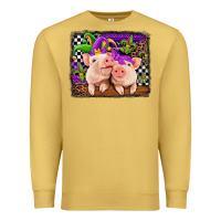Antique Gold mardi gras western leopard pigs Premium Sweatshirt - Jasminsmagicworld