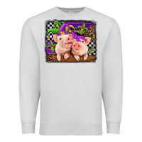 Dove Grey mardi gras western leopard pigs Premium Sweatshirt - Jasminsmagicworld