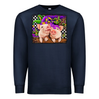 Navy mardi gras western leopard pigs Premium Sweatshirt - Jasminsmagicworld