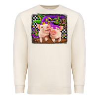 Sandshell mardi gras western leopard pigs Premium Sweatshirt - Jasminsmagicworld