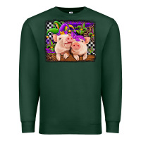Sports Green mardi gras western leopard pigs Premium Sweatshirt - Jasminsmagicworld