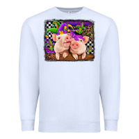 White mardi gras western leopard pigs Premium Sweatshirt - Jasminsmagicworld