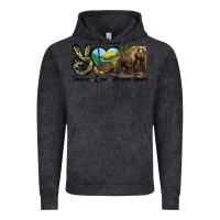Vintage Arctic Peace Love Brown Bear Vintage Hoodie - LillyAllenDesigns