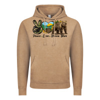 Vintage Coffee Peace Love Brown Bear Vintage Hoodie - LillyAllenDesigns