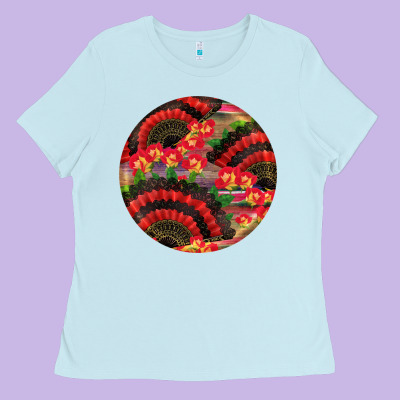 Hispanic Heritage Month Round Earrings Ladies Tee Designed By Bundleandbundleshop