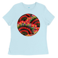 Baby Blue hispanic heritage month round earrings Ladies Tee - BundleAndBundleShop