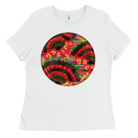 White hispanic heritage month round earrings Ladies Tee - BundleAndBundleShop