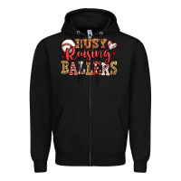 Black busy raising ballers baseball Zipper Hoodie - Jasminsmagicworld