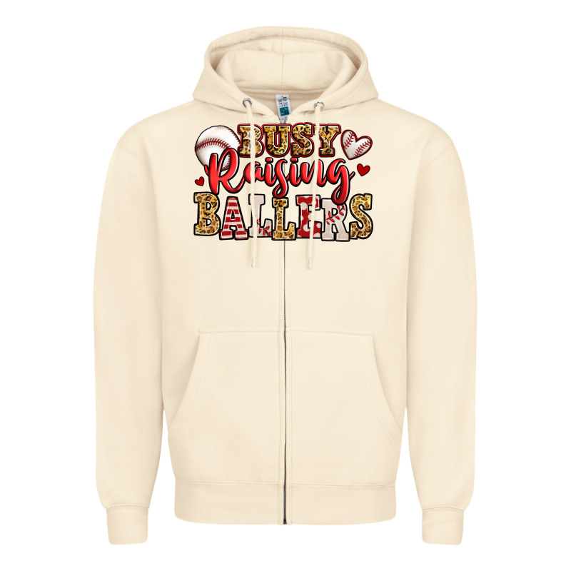 Busy Raising Ballers Baseball Zipper Hoodie by Jasminsmagicworld | Teevron